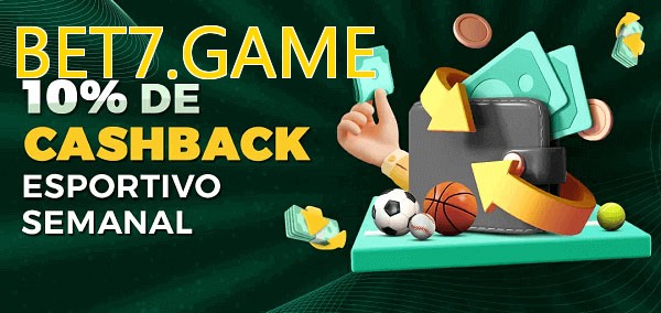 10% de bônus de cashback na BET7.GAME